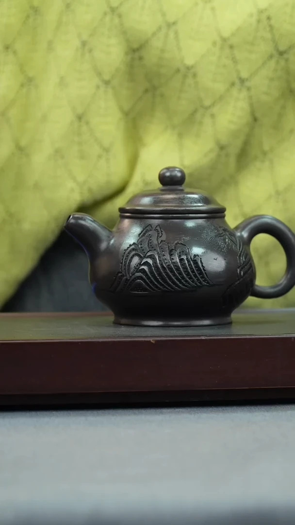 【闪购商品】紫砂茶壶石黄 潘壶 观山