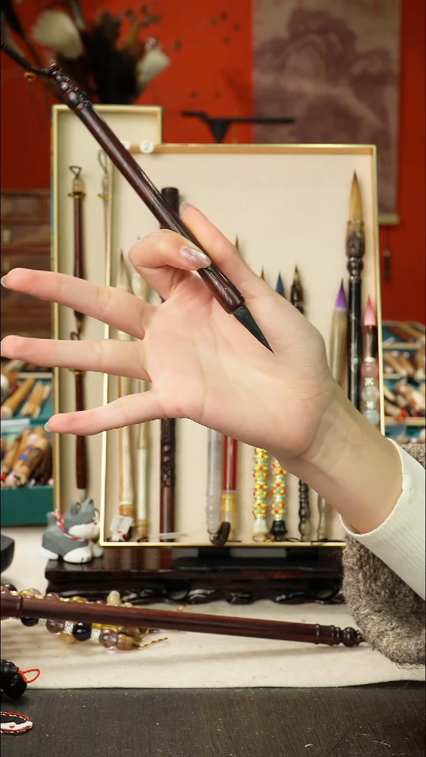 9号孤品高货毛笔链接 清水试笔 蘸墨不退