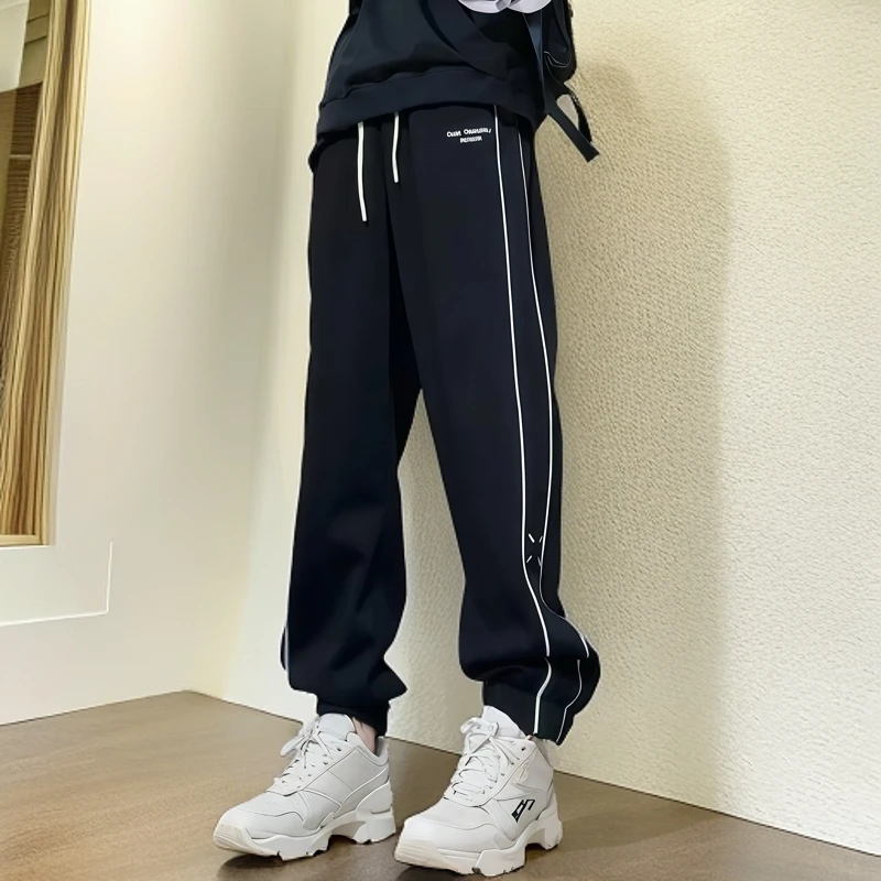 长裤休闲裤棉质卫裤中大童束脚裤青少年百搭裤子宽松冬季外出服装