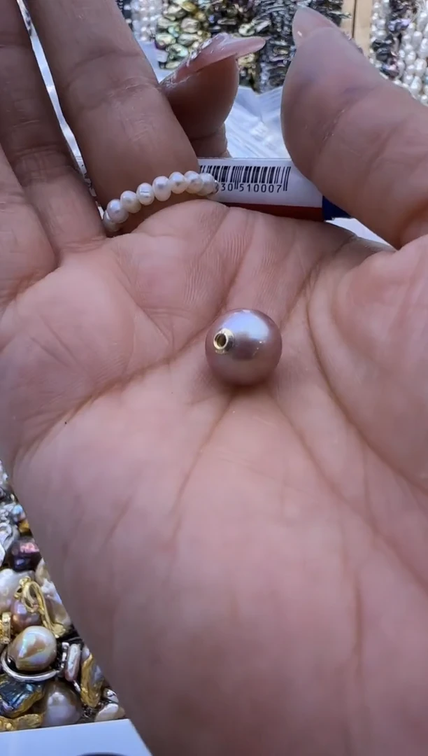 【闪购商品】淡水珍珠吊坠18K金镶嵌776