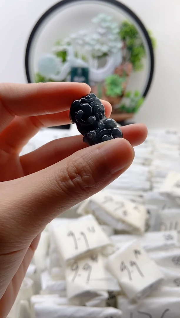 翡翠未镶嵌颈饰貔貅【品质一般能接受再拍】