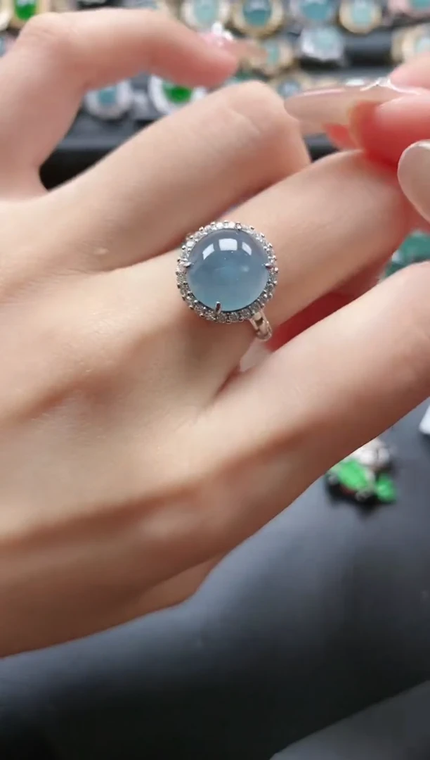 【闪购商品】翡翠戒指银S925镶嵌51511