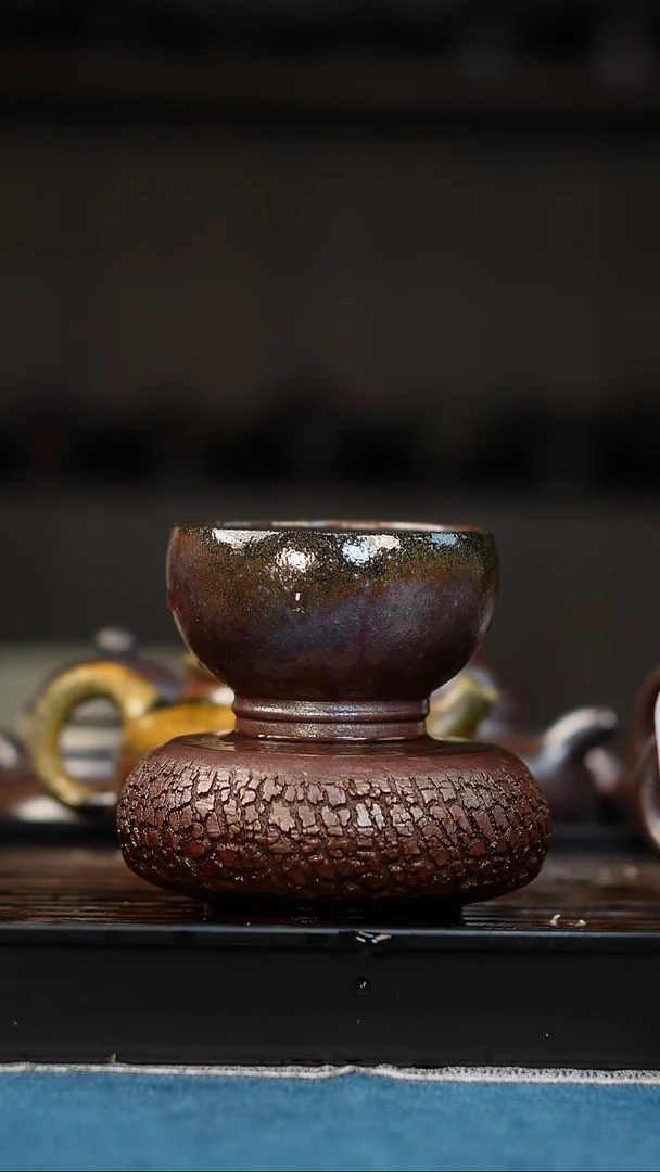茶壶紫砂柴烧紫砂紫泥杯