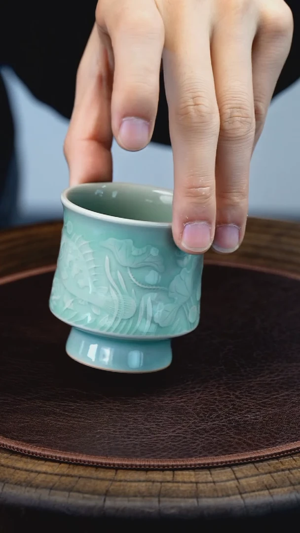 青瓷手工茶器包邮