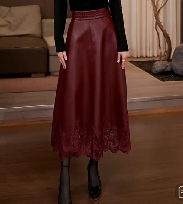 【优雅主义】Molly 时尚气质重工显瘦中长款百搭 半身裙 M2530332