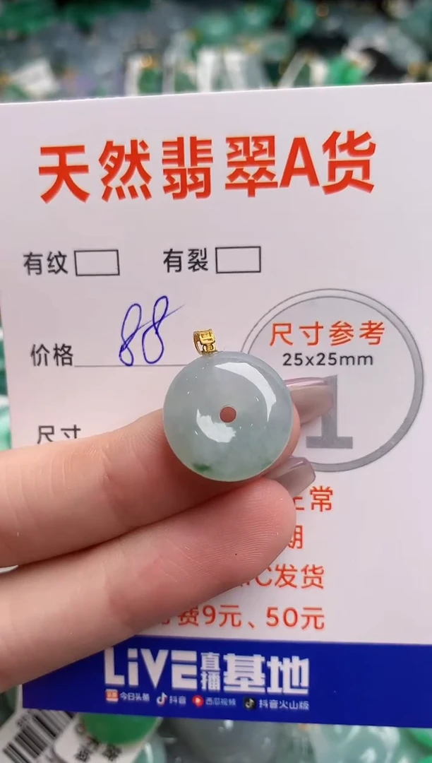 翡翠18K金镶嵌颈饰24002399
