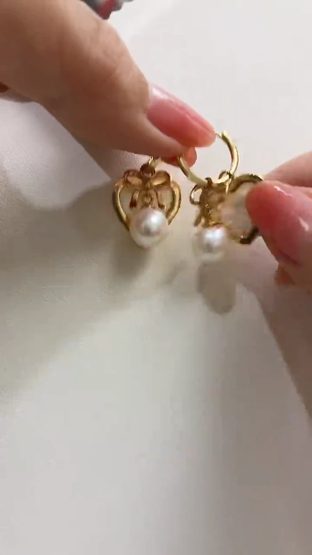 银S925镶嵌耳饰淡水珍珠耳环