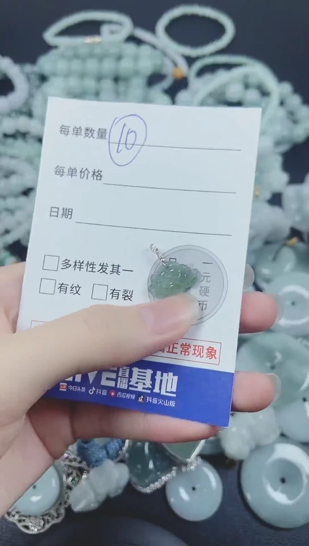 翡翠未镶嵌颈饰098