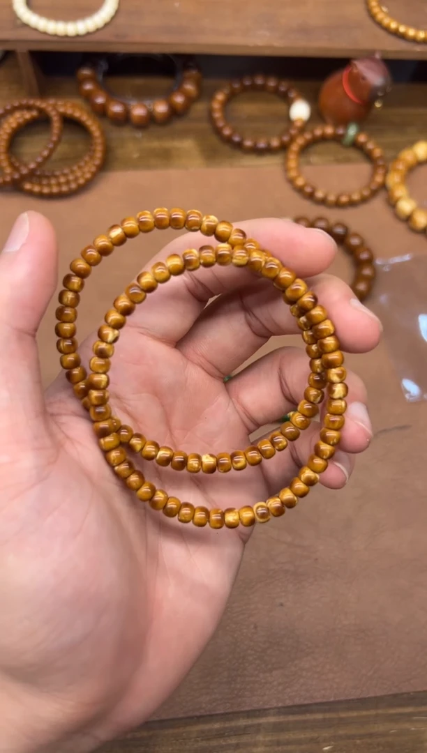紫金鼠手串姜黄皮火焰鼠 实心5+