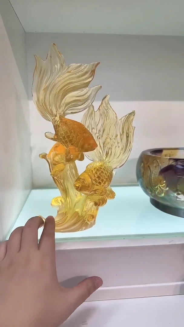 手工艺品琉璃双鱼