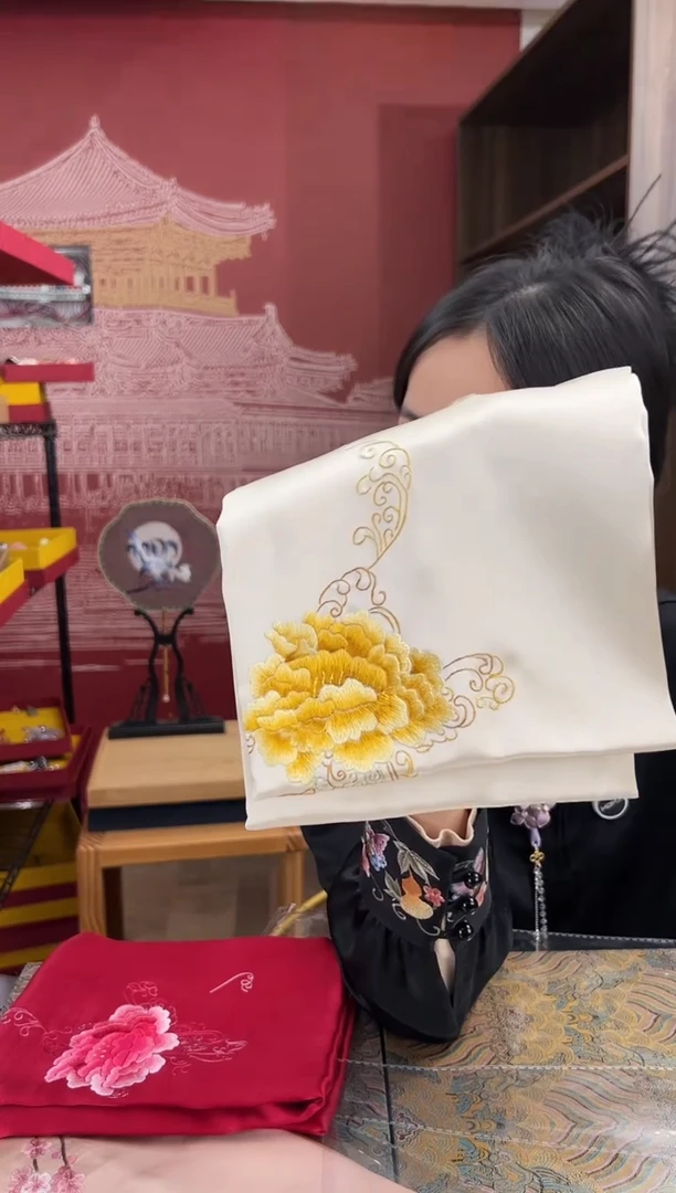 【闪购商品】刺绣苏绣100桑蚕丝大披肩