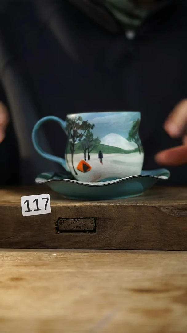 瓷片设计师手作！！！知名设计师系列！！！！咖啡杯一杯一碟