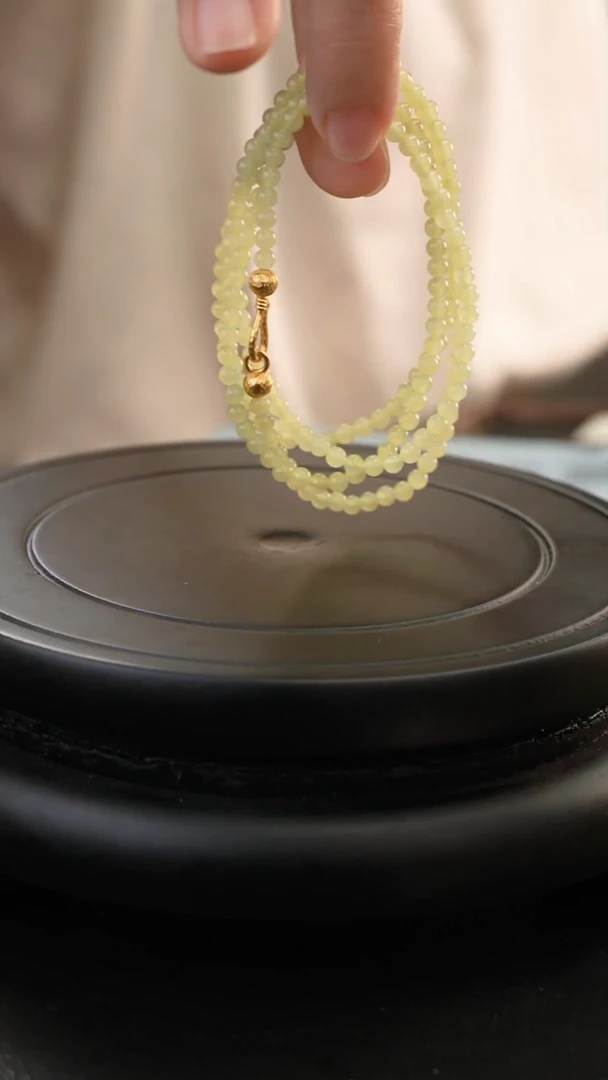 项链未镶嵌和田玉黄口项链卡4mm