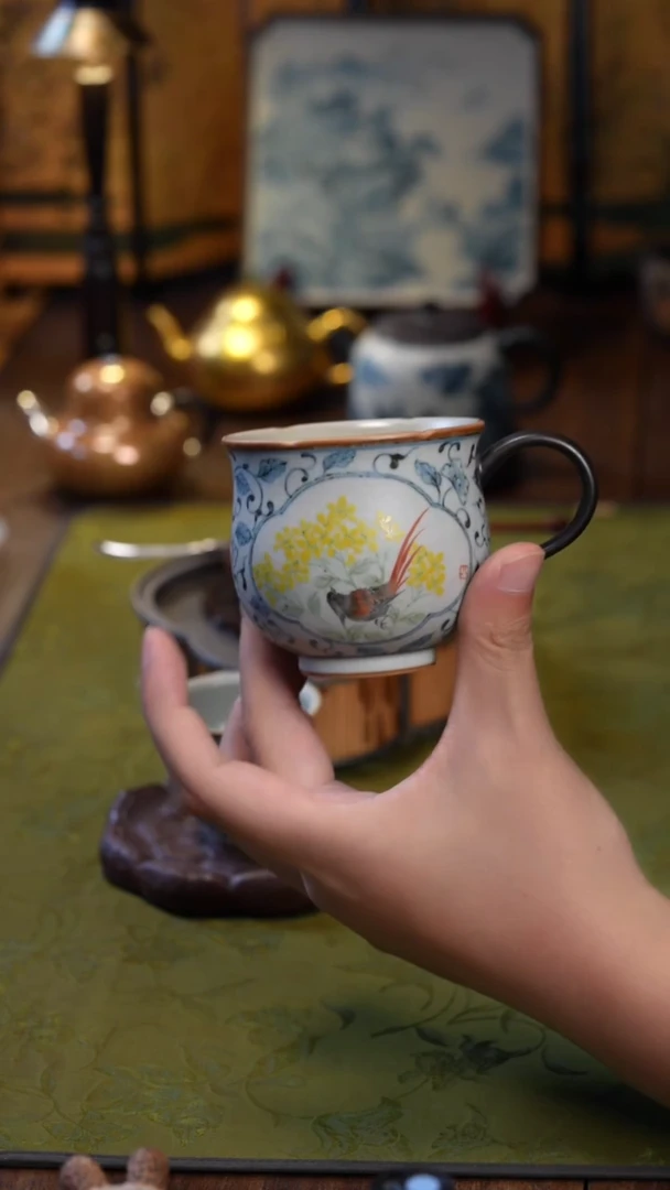 朴云堂开窗花鸟咖啡杯