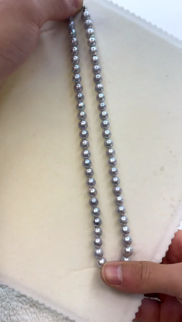 颈饰银S925镶嵌海水珍珠7-8