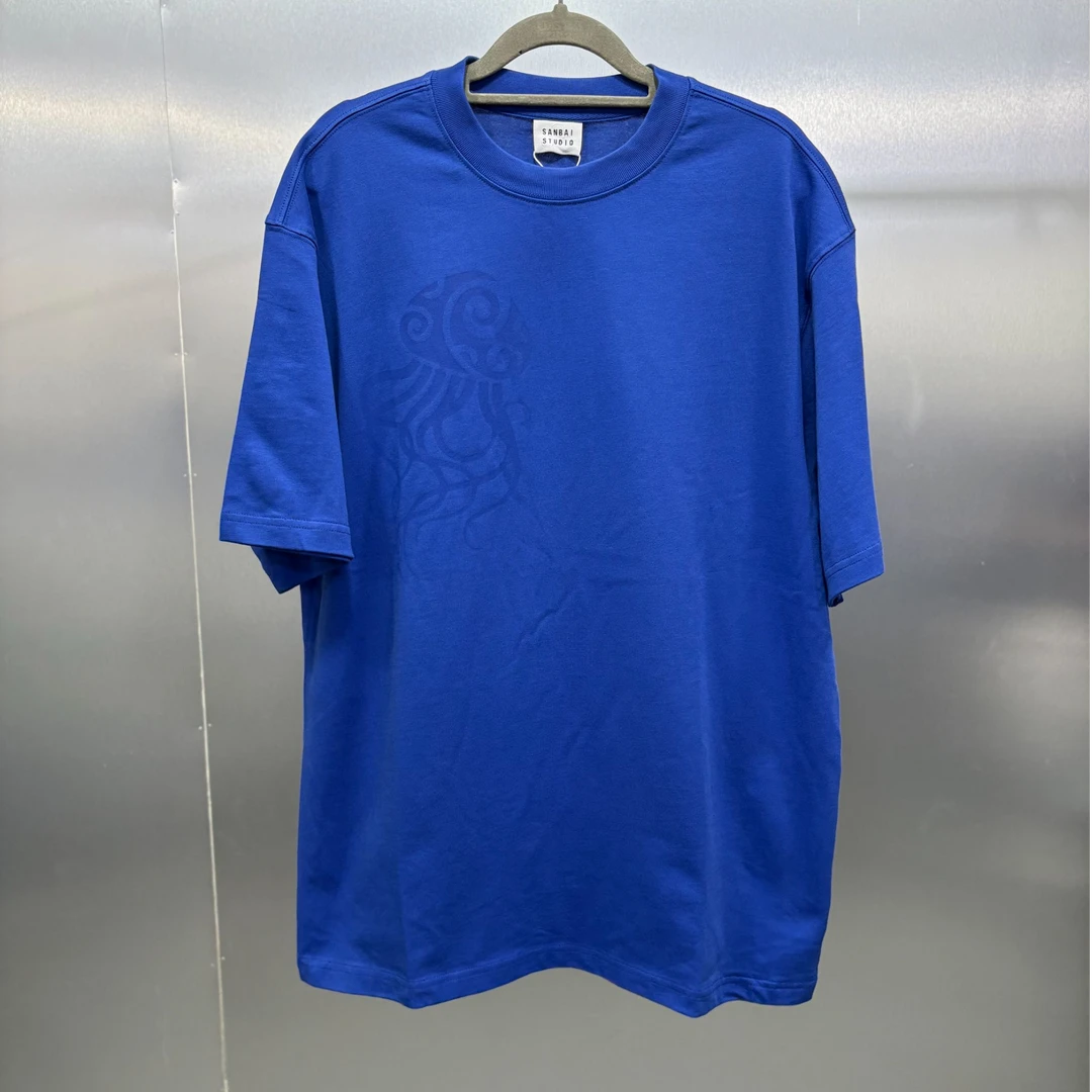 D06-41033-SAN夏季正面水母印花时尚圆领半袖