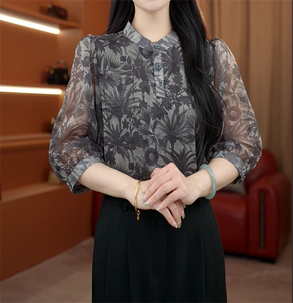 2025新款原版正品春夏季洋气减龄小衫气质百搭显瘦上衣女