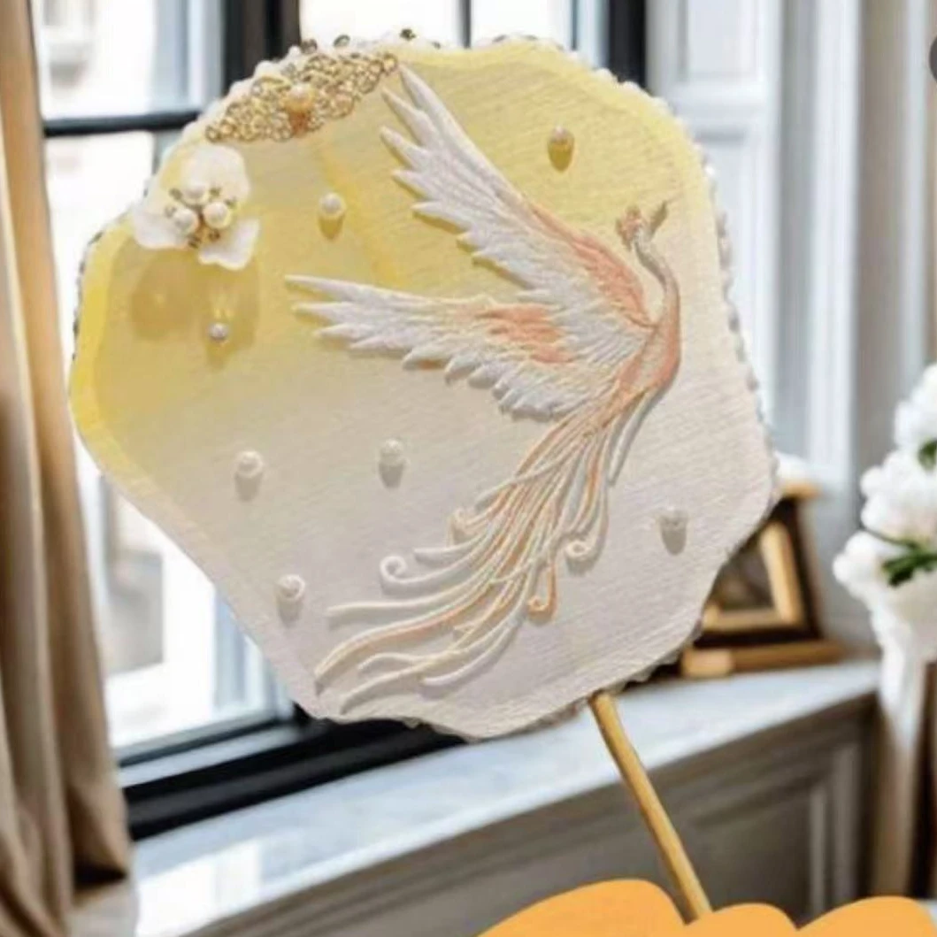 蚕丝扇子手工DIY材料包含扇框扇骨古风装饰配件