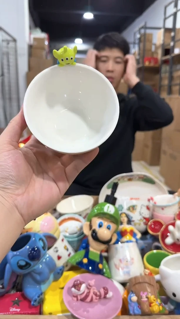 瓷片三眼仔公仔碗