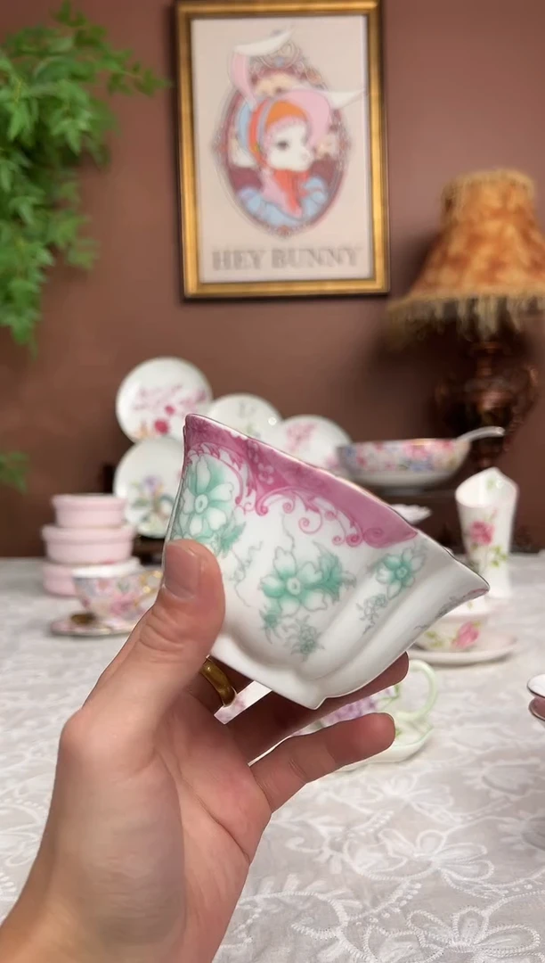 36%以上骨粉骨瓷雅致庄园4.75英寸甜品碗2个