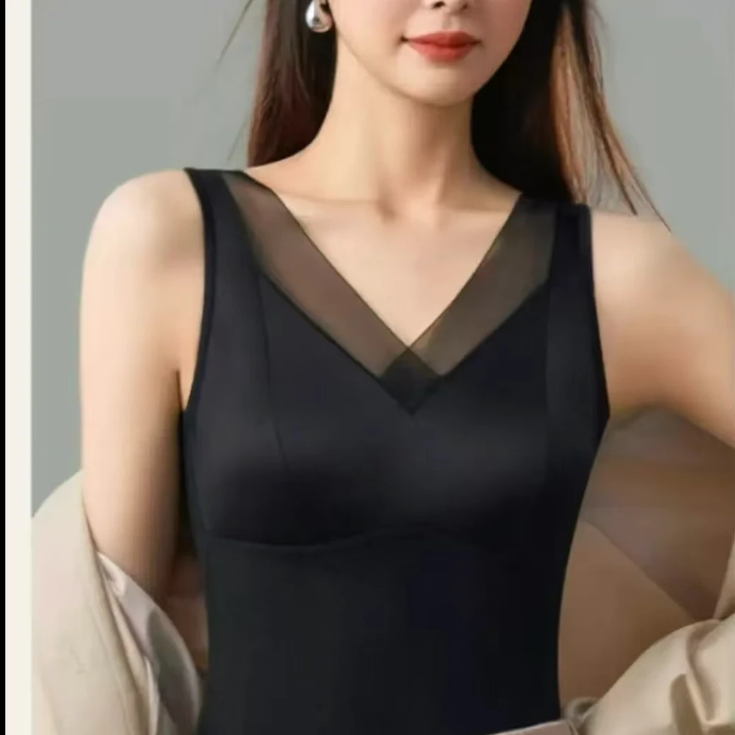 光感缎面无痕保暖美背【黑色2件装】【李佳专属】