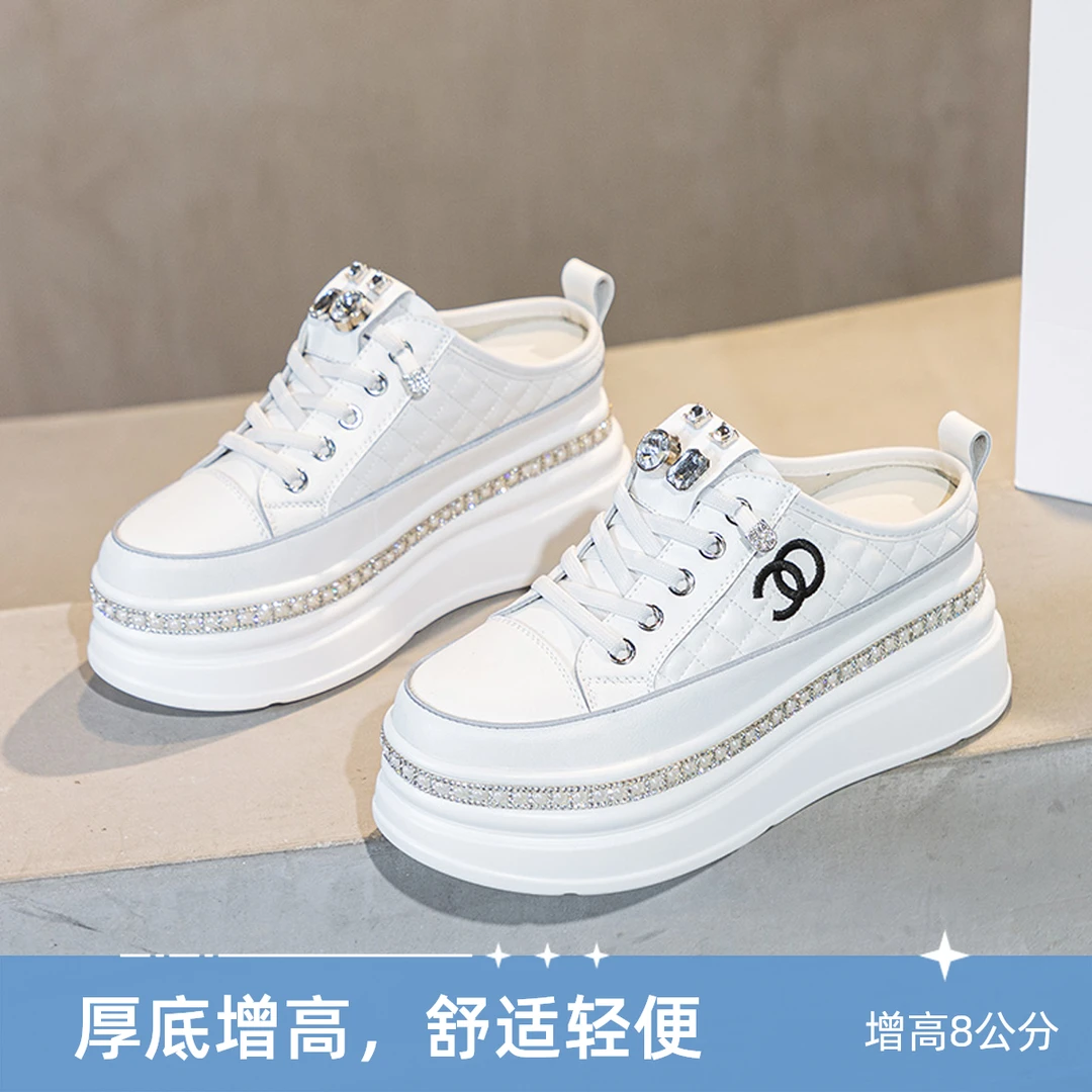 内增高春夏2025新款小个子8cm松糕内增高小白鞋女款2025新款爆款
