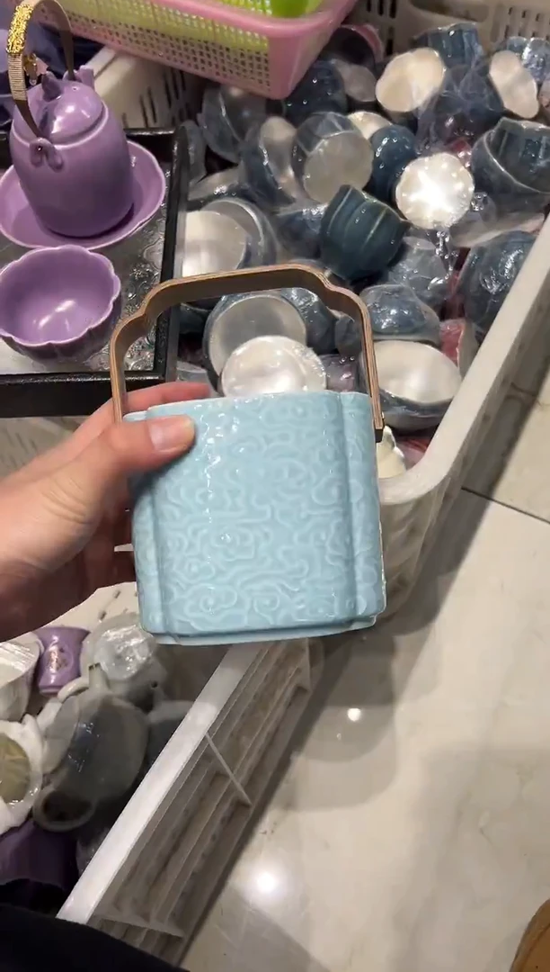 瓷片瓷提梁正品 【天青】