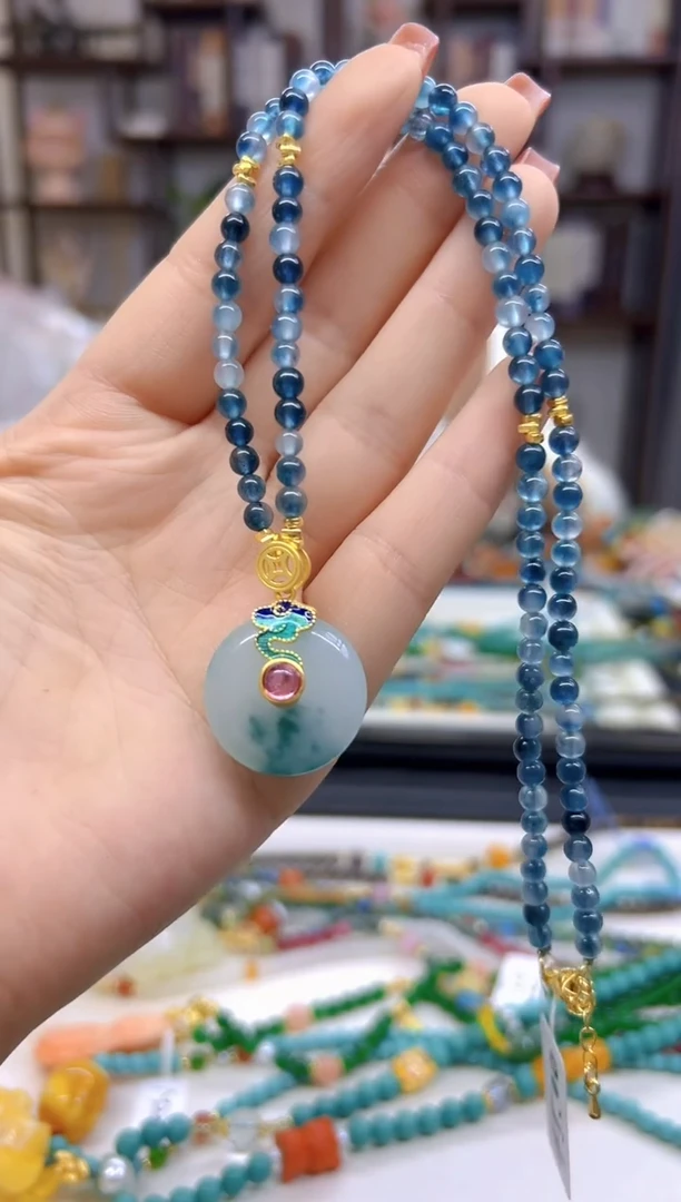 【闪购商品】翡翠毛衣链未镶嵌M664