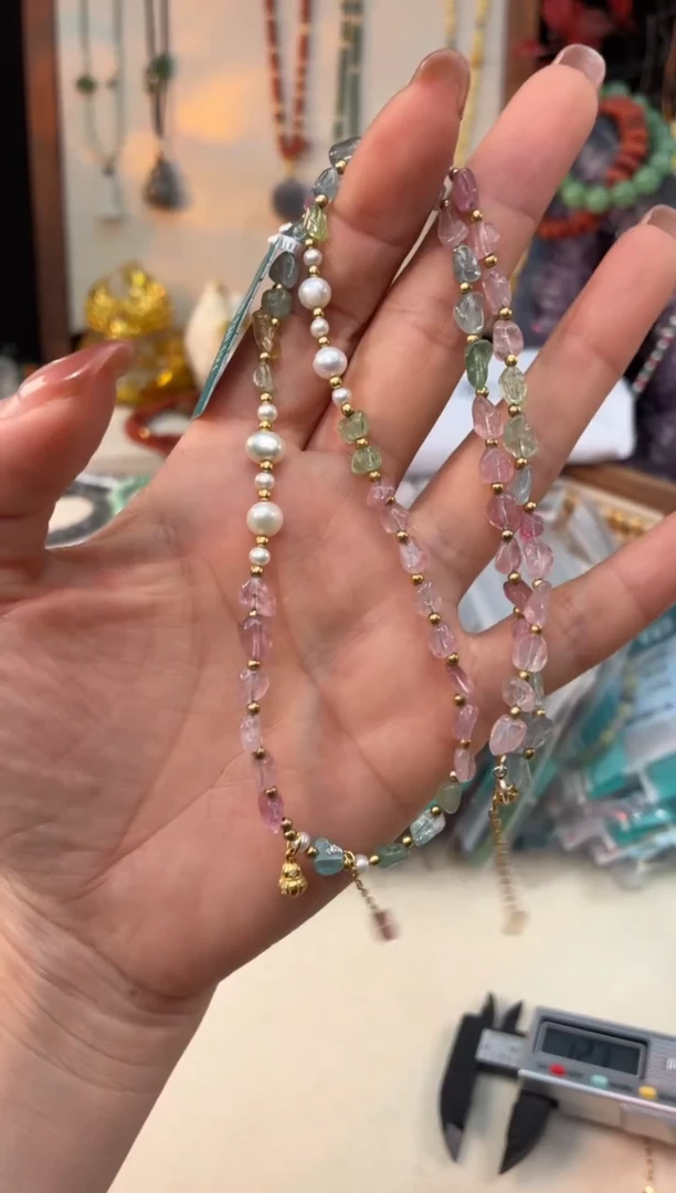 颈饰银S925镶嵌碧玺@@D921F017553