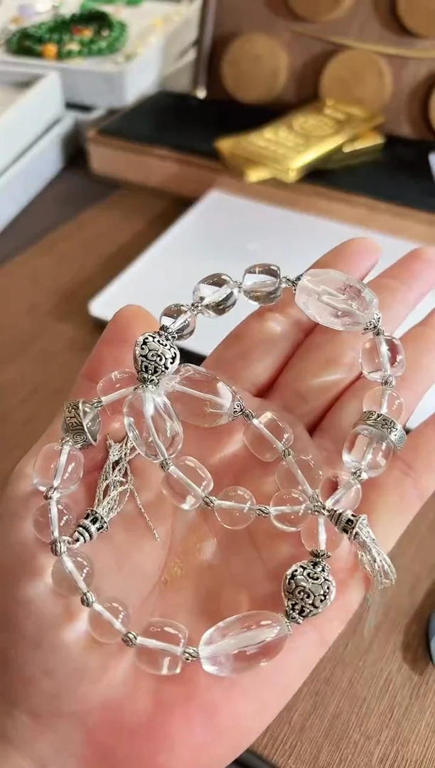 水晶手串银S925镶嵌手串 多样性发货 发一条