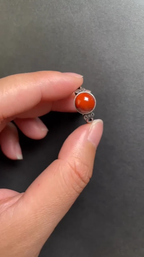 【闪购商品】南红玛瑙配饰银S925镶嵌43