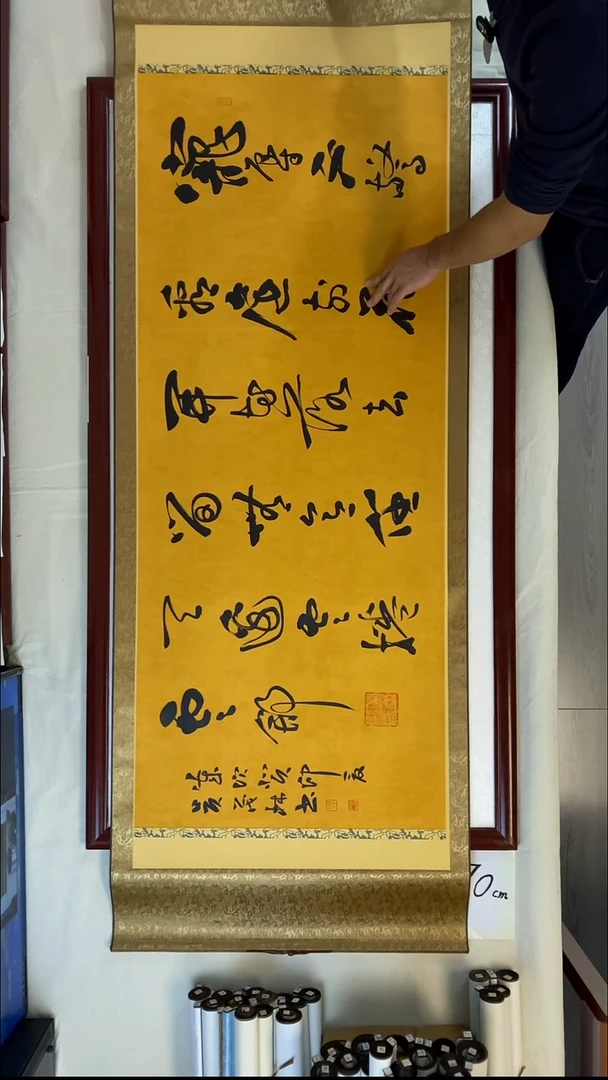 书法吴茂林兰亭卷轴宠辱不惊210*72