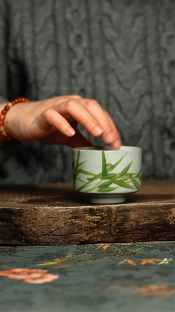 【闪购商品】杯杯釉下彩手工手绘同款陶器