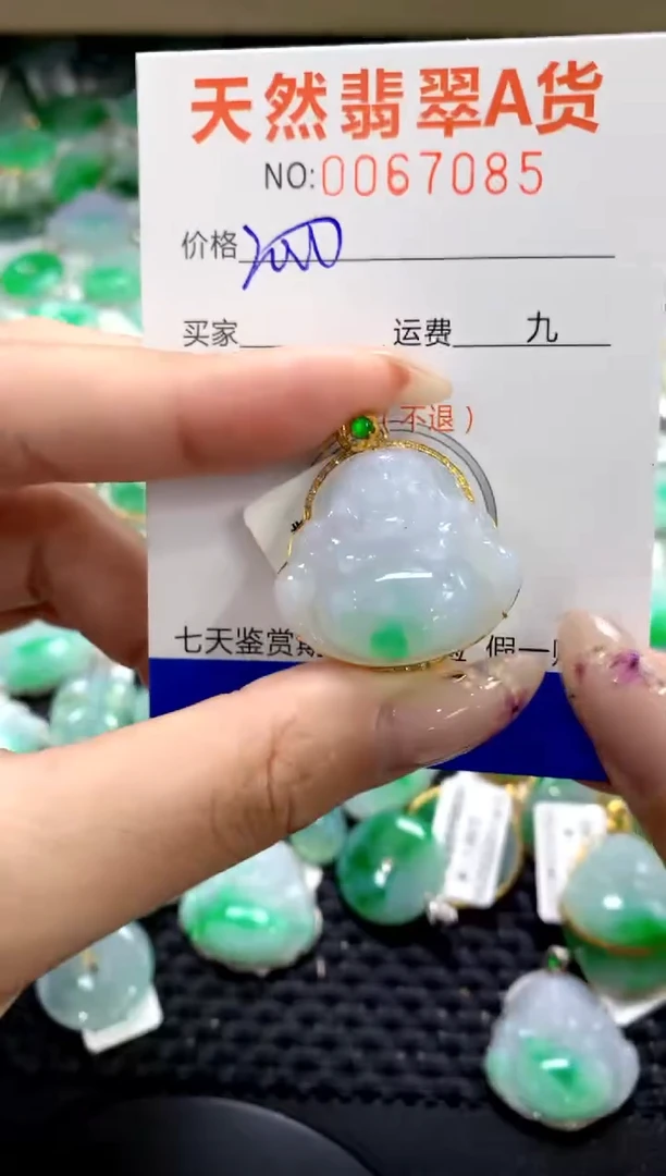 翡翠18K金镶嵌颈饰1111111111111111