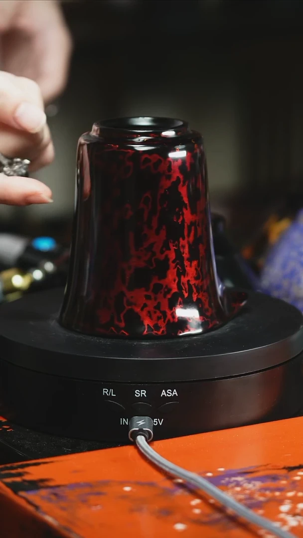 大漆白瓷公道杯1