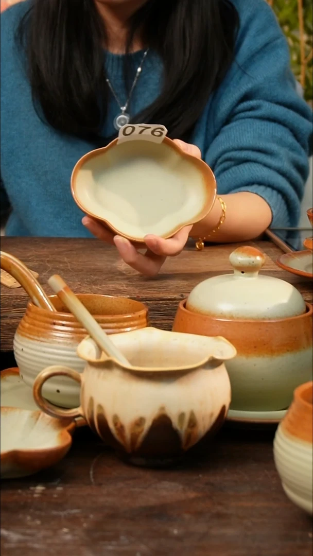 盘 高颜值粗陶餐具限时抢购