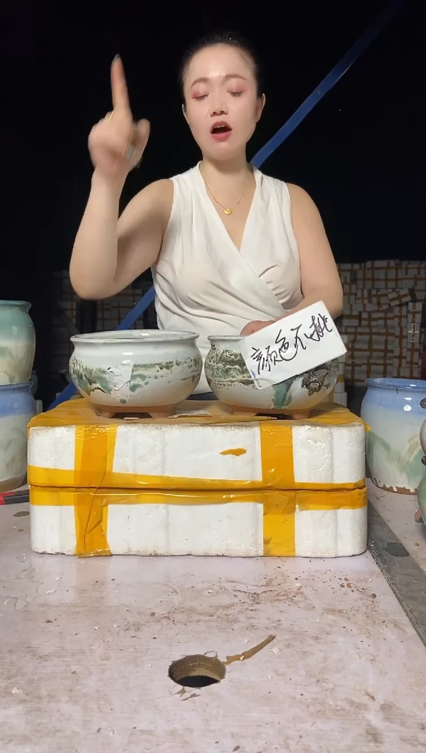 宜兴紫砂粗陶花盆20/13