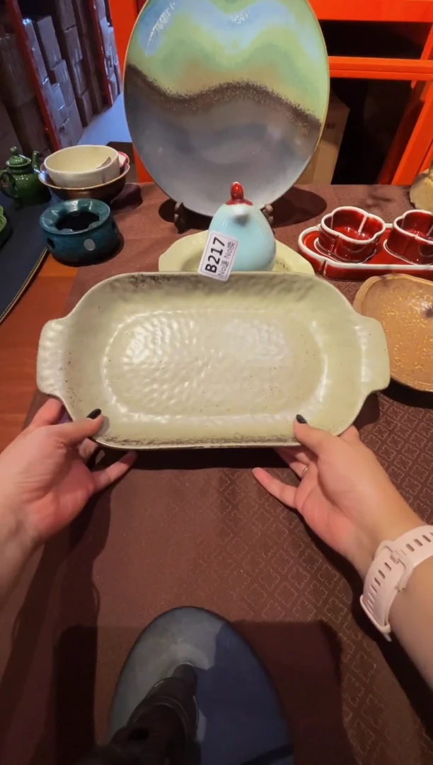 瓷片V***·b217锤纹长方双耳福利