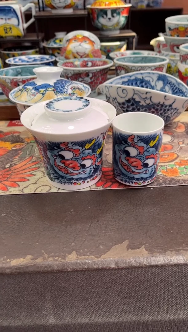 拙明院（微瑕价格）马蹄盖碗+扳指杯