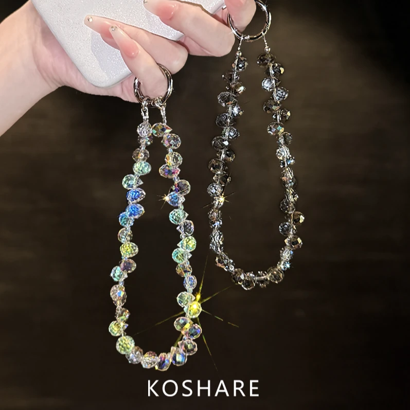 【白月光】轻奢小众精致高级斜挎可背手腕手机链子挂链挂绳水晶高档