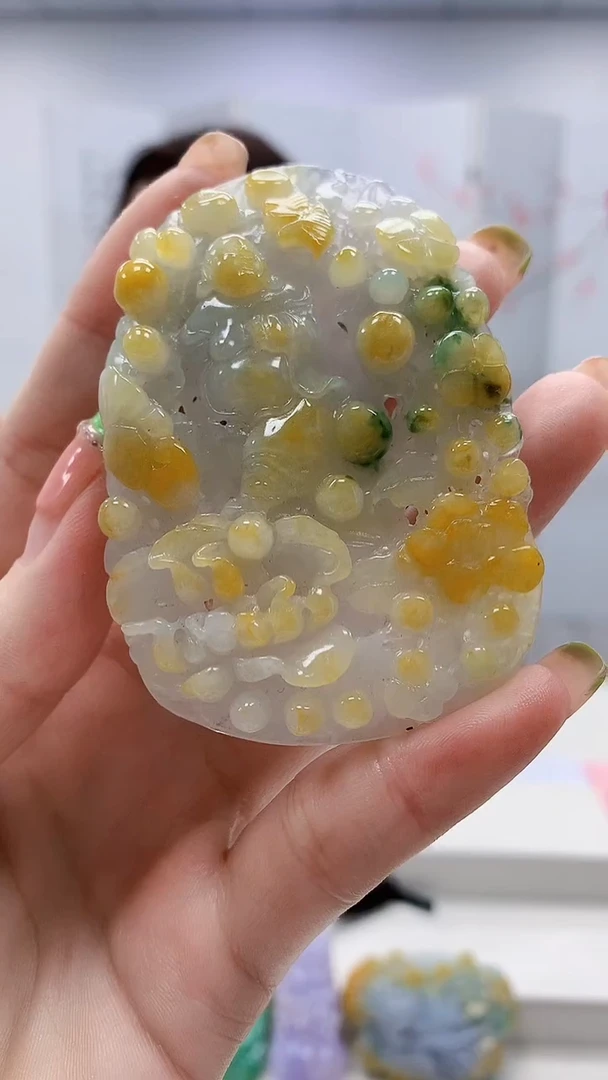 未镶嵌定制翡翠4829ry-毛货挂件100