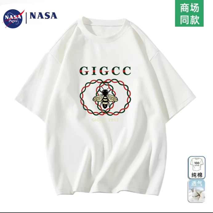 夏季时尚宽松印花潮流春夏卡通圆领设计感短袖-GC小蜜蜂