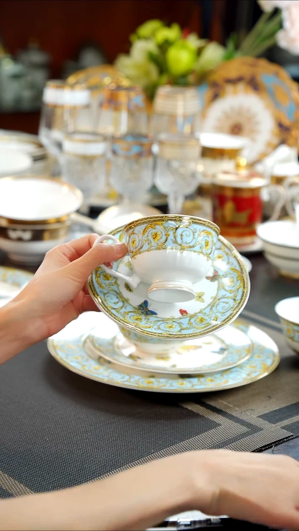 瓷片咖啡杯碟  1套