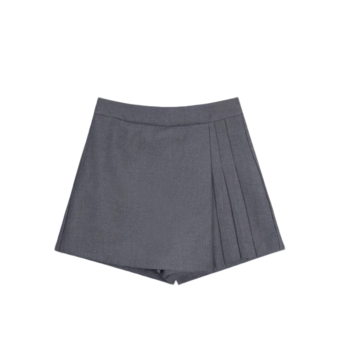 （胜哥女装专属）裙女夏季气质西装短裤裙高腰显瘦a字百褶裙裤