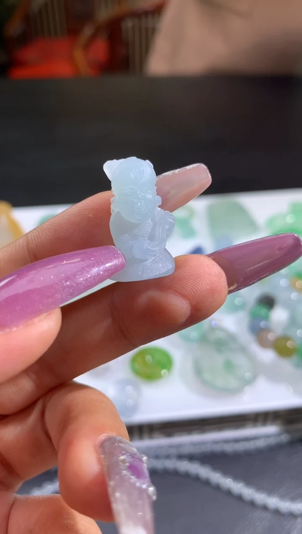 未镶嵌翡翠耳饰勤****鸭翡翠