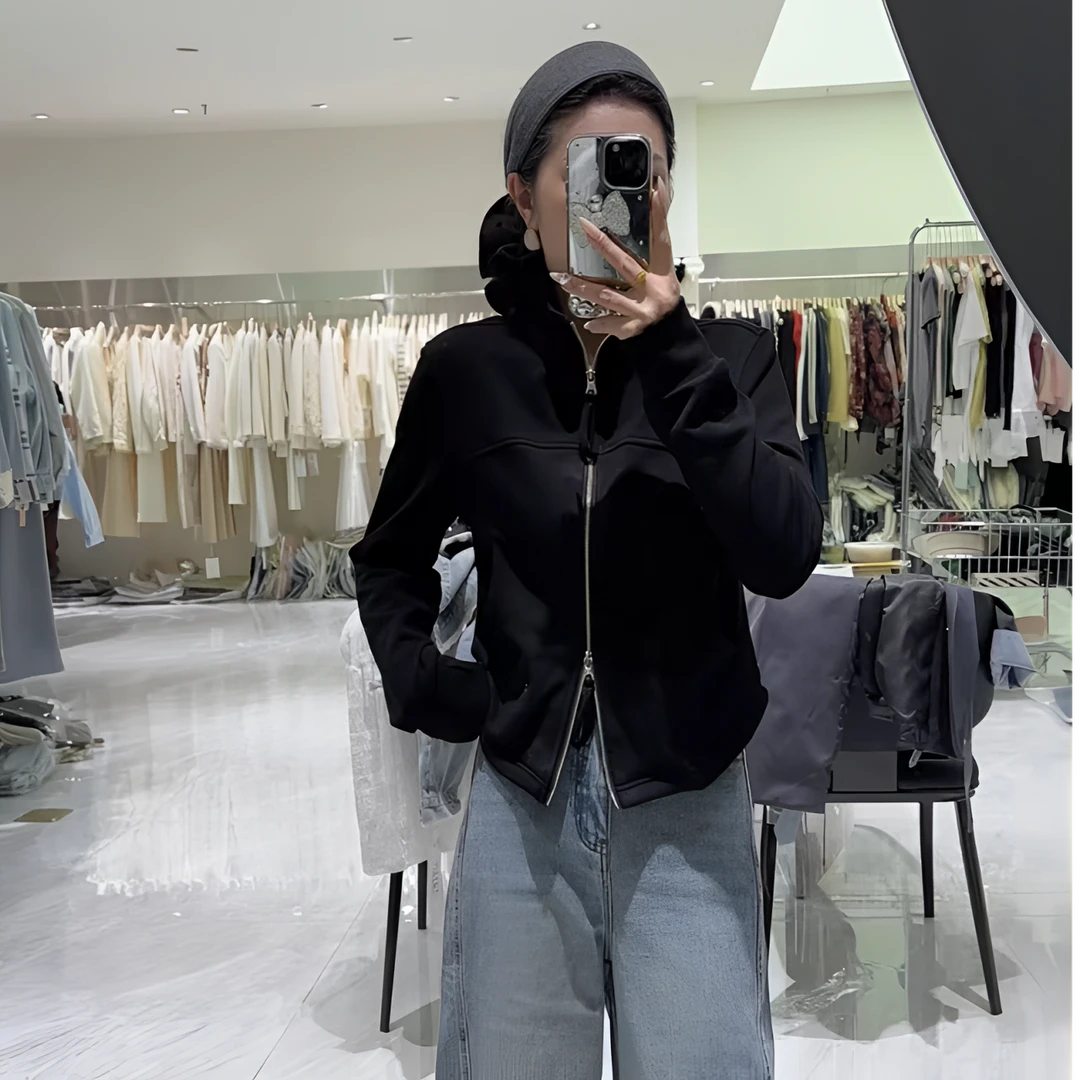 春季春秋防风长袖夏季修身型时尚立领短款薄款短外套-257705