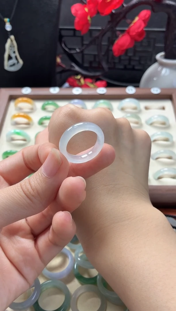 未镶嵌戒指翡翠圈口16.5
