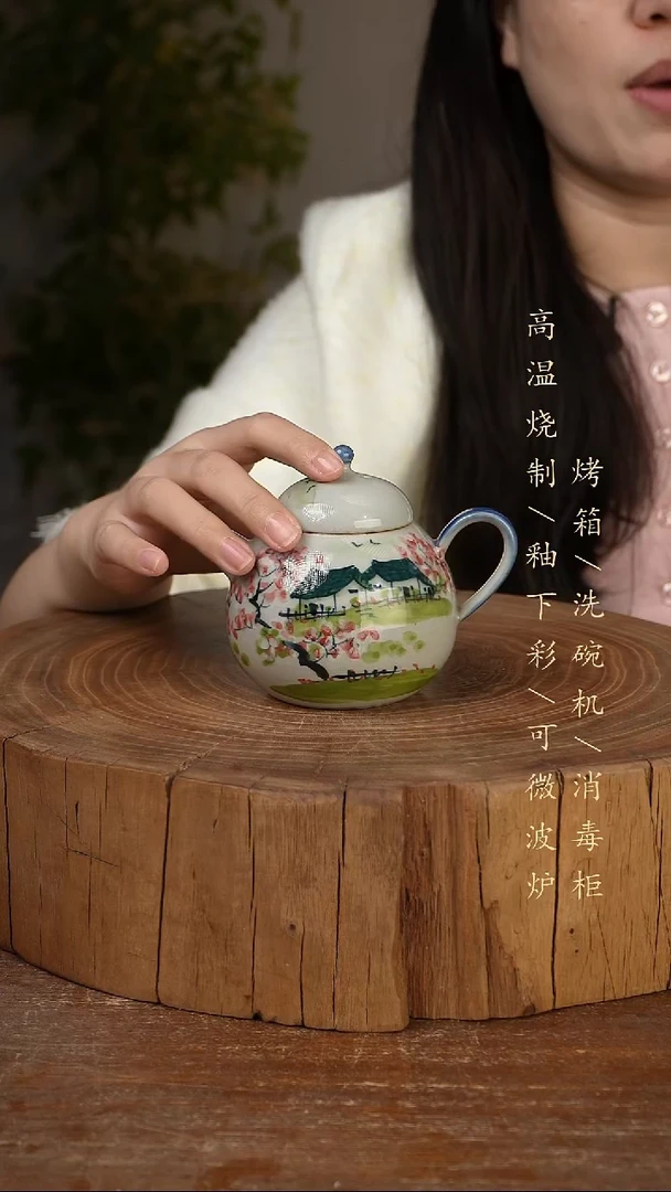 碗瓷景德镇手工手绘高温瓷釉下彩