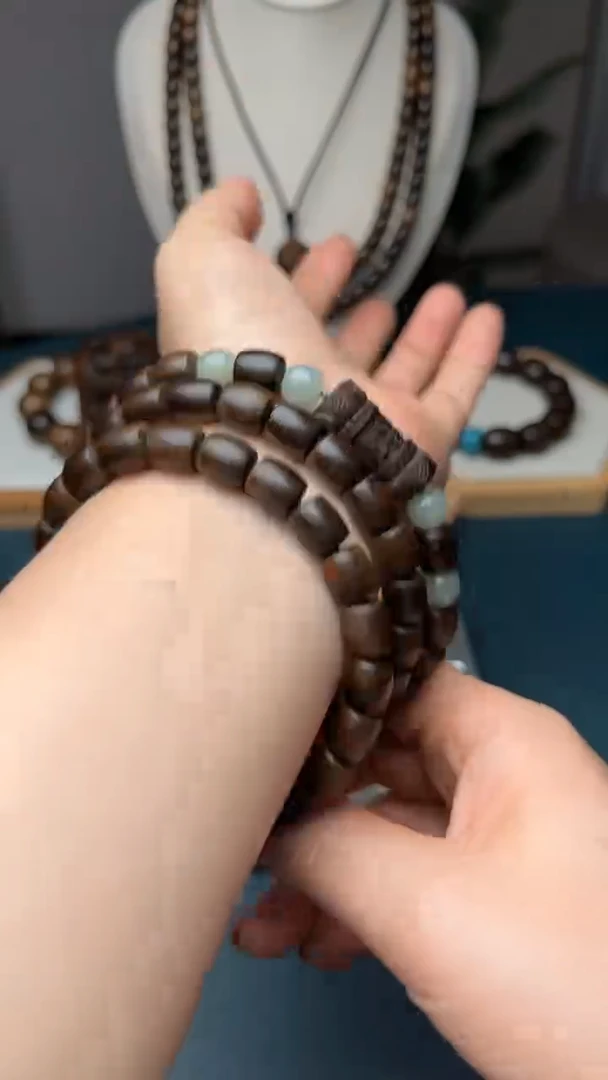 沉香沉香碎屑8mm三圈越南芽庄白奇楠沉水