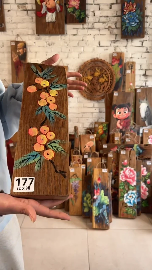 桃核吊坠177号门板画